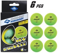 Tischtennis Ball Glow in the Dark, Poly 40+, 6 Stk.