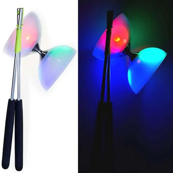 Diabolo Acrobat LED Set mit Handstäben