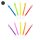 BIRTHDAY FUN Farbflammen-Kerzen 5er-Set