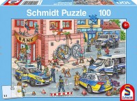 Puzzle 100 Teile - Polizeieinsatz