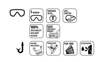 Schnorchel Set Fiji - 2-teiliges Set mit Taucherbrille & Schnorchel