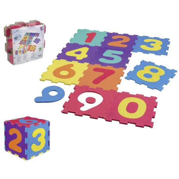 Puzzlematten mit Zahlen Puzzleteppich Puzzlewürfel Lernspielzeug mehrfarbig