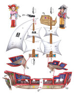 Bastelbogen Piratenschiff