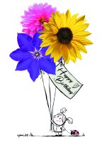 Postkarte Apic Happy Birthday Mädchen...