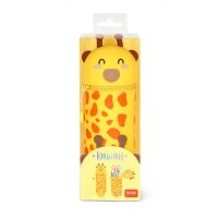 2-in-1-Federmäppchen aus Silikon - Kawaii Giraffe