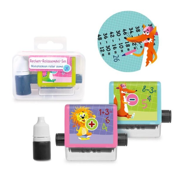 ABC CHAMPIONS Rechen-Rollerstempel Set