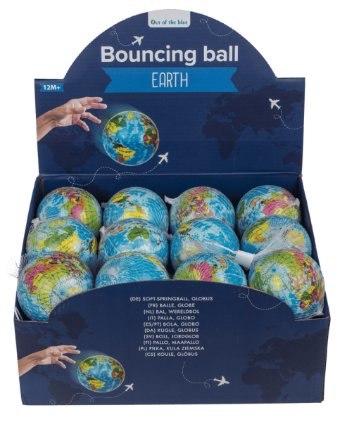 Soft-Springball Globus ca.7,5 cm