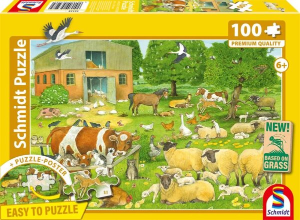 Tierfamilien auf dem Bauernhof, 100 Teile
