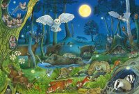 Tiere nachts im Wald, 100 Teile