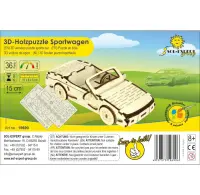 3D-Holzpuzzle Sportwagen Cabrio