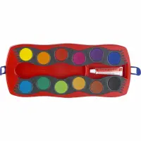 FABER-CASTELL Farbkasten Connector 12 Farben rot