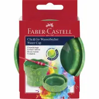 FABER-CASTELL Wasserbecher Clic&Go marble grün