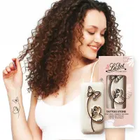 Tattoo Stone M Blumen mit Schmetterling