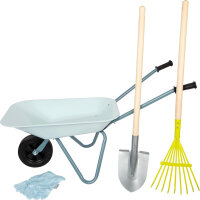 Gartenwerkzeug-Set mit Schubkarre