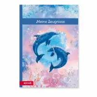 Roth Zeugnismappe Delfine Glitter 10 Einlagen DIN A4