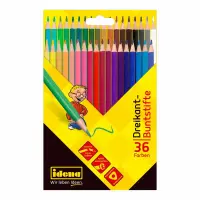 Idena Dreikant-Buntstifte 36 Farben Kartonetui