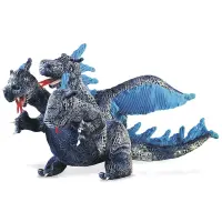 Dreiköpfiger Drache blau, Handpuppe