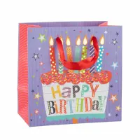 Geschenktasche Geburtstagstorte 16x16x9cm