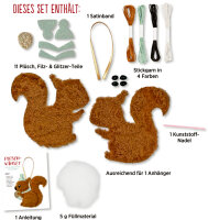 Plüsch-Nähset (Eichhörn./Rentier)