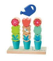 Tulips Garten: Steckspiel Blumen, Sortier-und Steckspiel aus Holz, 14 Teile
