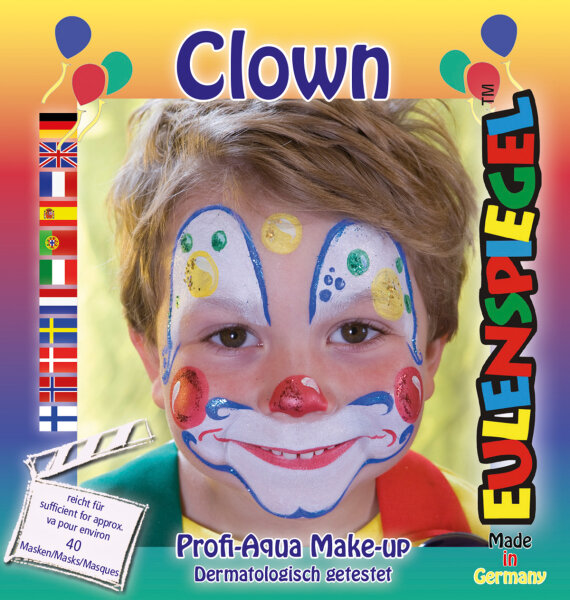 Eulenspiegel - Clown Motiv-Set 4er Set