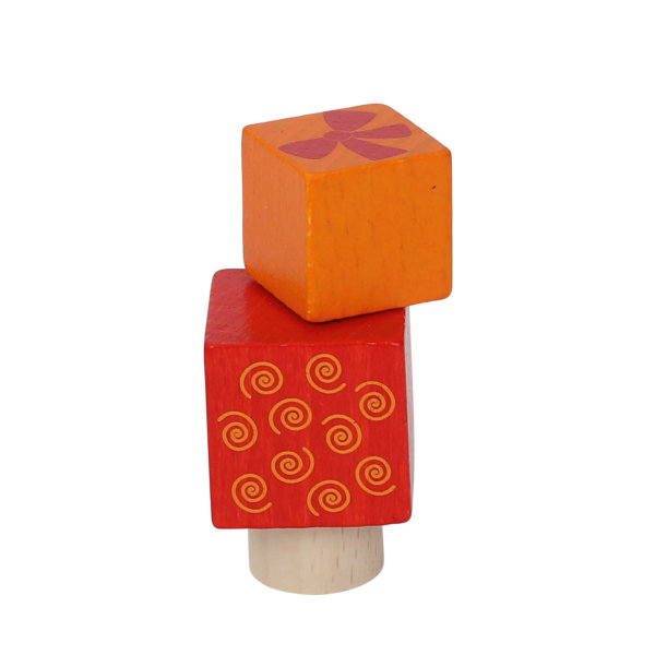 Stecker Päckchenstapel orange/rot für rundum Geburtstagsring