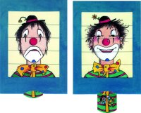 Lebende Karte Clown