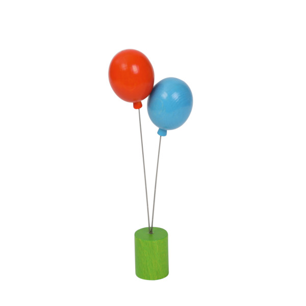 Stecker Luftballons blau/orange für rundum Geburtstagsring